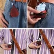 Mini Leather Coin Pouch with Zipper and Key Clip | https://www.bestnamebadges.com