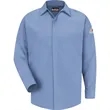 Bulwark Men's Concealed-Gripper Pocketless Work Shirt - SLS2 | https://www.bestnamebadges.com