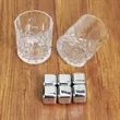 Premium Stainless Steel Whiskey Stone Gift Set | https://www.bestnamebadges.com