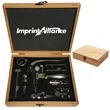 Luxury 9-Piece Rabbit Wine Opener Set In Bamboo Gift Box | https://www.bestnamebadges.com