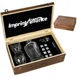 Twisted Whiskey Decanter And Chilling Stones Wooden Gift Set | https://www.bestnamebadges.com