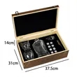 Twisted Whiskey Decanter And Chilling Stones Wooden Gift Set | https://www.bestnamebadges.com