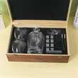 Twisted Whiskey Decanter And Chilling Stones Wooden Gift Set | https://www.bestnamebadges.com