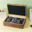 Twisted Whiskey Decanter And Chilling Stones Wooden Gift Set | https://www.bestnamebadges.com