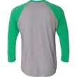 Next Level Unisex Triblend 3/4-Sleeve Raglan | https://www.bestnamebadges.com