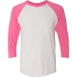 Next Level Unisex Triblend 3/4-Sleeve Raglan | https://www.bestnamebadges.com