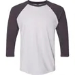 Next Level Unisex Triblend 3/4-Sleeve Raglan | https://www.bestnamebadges.com