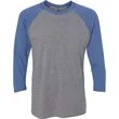 Next Level Unisex Triblend 3/4-Sleeve Raglan | https://www.bestnamebadges.com