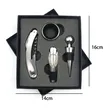 4Piece Wine Accessory Gift Set W/ Corkscrew & Vacuum Stopper | https://www.bestnamebadges.com
