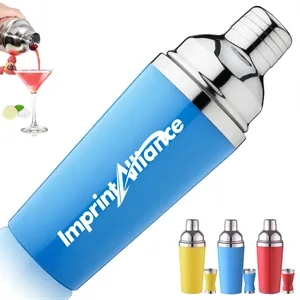 Plastic & Stainless Steel Cocktail Shaker Set W/ Jigger