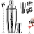 Classic Stainless Steel Cocktail Shaker 3Piece Bartender Set | https://www.bestnamebadges.com