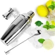 Classic Stainless Steel Cocktail Shaker 3Piece Bartender Set | https://www.bestnamebadges.com