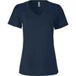 Next Level Ladies Relaxed V-Neck T-Shirt | https://www.bestnamebadges.com