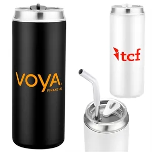 20oz. Stainless Steel Tumbler with Dual-Use Lid and Straw