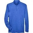 UltraClub Men's Cool & Dry Heathered Performance Quarter-Zip | https://www.bestnamebadges.com