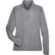 UltraClub Ladies' Cool & Dry Heathered Performance Quarte... | https://www.bestnamebadges.com