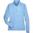UltraClub Ladies' Cool & Dry Heathered Performance Quarte... | https://www.bestnamebadges.com