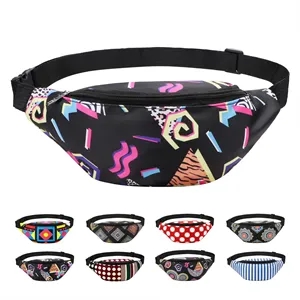 Full Color Polyester Fanny Pack W/ Adjustable Strap