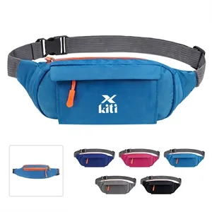 Adjustable Cross Body Fanny Pack W/ 3 Zipper Pockets