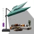 8FT Offset Patio Umbrella W/ Hand-Crank, 360 degree Rotation | https://www.bestnamebadges.com
