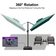 8FT Offset Patio Umbrella W/ Hand-Crank, 360 degree Rotation | https://www.bestnamebadges.com