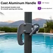 8FT Offset Patio Umbrella W/ Hand-Crank, 360 degree Rotation | https://www.bestnamebadges.com