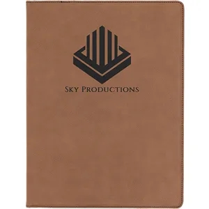 9 1/2" x 12" Leatherette Dark Brown Portfolio