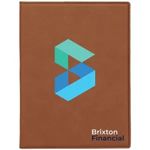 9 1/2" x 12" Leatherette Rawhide Portfolio