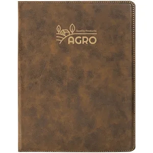 9 1/2" x 12" Leatherette Rustic/Gold Portfolio