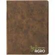 9 1/2" x 12" Leatherette Rustic/Gold Portfolio | https://www.bestnamebadges.com