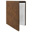 9 1/2" x 12" Leatherette Rustic/Gold Portfolio | https://www.bestnamebadges.com