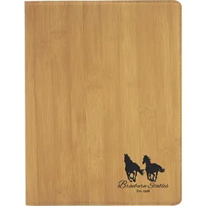 9 1/2" x 12" Leatherette Bamboo Portfolio