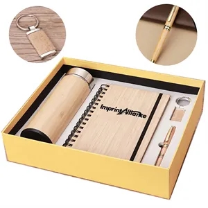 4-Piece Eco-Friendly Bamboo Corporate Gift Set