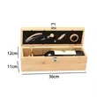 Bamboo Wine Bottle Carrier Case With 4-Piece Accessory Set | https://www.bestnamebadges.com