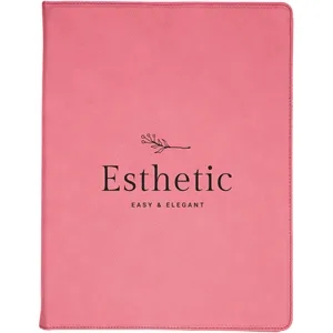 9 1/2" x 12" Leatherette Pink Portfolio