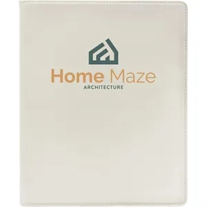 9 1/2" x 12" Leatherette White Portfolio