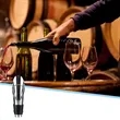 Sustainable 4-Piece Bamboo Wine Accessory Gift Set | https://www.bestnamebadges.com
