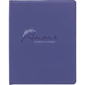 9 1/2" x 12" Leatherette Purple Portfolio