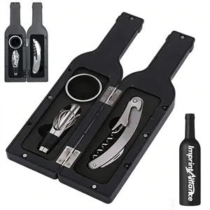 Creative Wine Bottle Shaped 3-Piece Bar Tool Gift Set