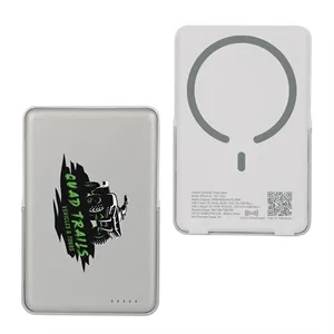 Slimline 5000mAh 20W PD Aluminum Power Bank with 15W Magneti