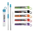 Cosmopolitan 7-Piece, 2-Straw Stainless Steel Set | https://www.bestnamebadges.com