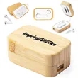 Bamboo Wireless Earbuds with Charging Case | https://www.bestnamebadges.com
