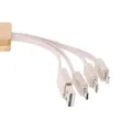 Bamboo & Wheat Straw Multi-Charging Cable Keychain | https://www.bestnamebadges.com