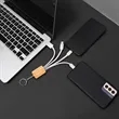 Bamboo & Wheat Straw Multi-Charging Cable Keychain | https://www.bestnamebadges.com