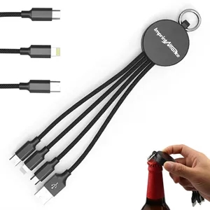 Bottle Opener Multi-Charging Cable Keychain