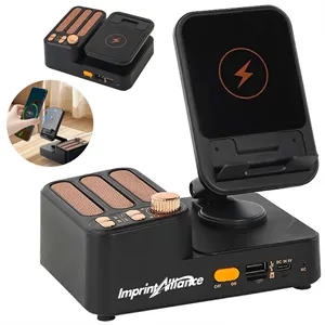 3-in-1 Bluetooth Speaker with Wireless Charging Stand