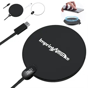 15W Digital Display Round Wireless Charger