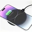 15W Digital Display Round Wireless Charger | https://www.bestnamebadges.com