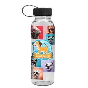 Garyline® Flat-Sided Tritan® Bottle with Tethered Lid - 2...