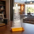 Cross Award - Amber | https://www.bestnamebadges.com